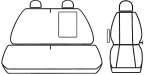 Autopotahy PEUGEOT BOXER II, 3 místa, od r. 2006, Dynamic šedé
