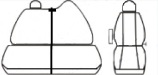 Autopotahy Opel Movano B, 3 místa, dělené dvojopěradlo a sedadlo, od r. 2010, prolis