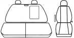 Autopotahy Citroen Jumpy III, 3 místa, SE STOLKEM, od r. 2016, černé