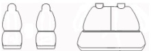 Autopotahy Citroen C1, 3 a 5 dveř, DĚLENÉ OPĚRADLO, od r. 2005-2014, prolis