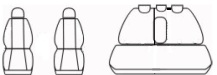 Autopotahy KIA SOUL, od r. 2014, se zadní loketní opěrkou, AUTHENTIC PREMIUM,Matrix šedý