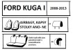 Autopotahy FORD KUGA I, 2008-2013, bez zadní loketní opěrky,AUTHENTIC PREMIUM Matrix šedý