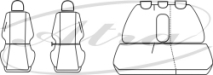 Autopotahy Citroen C5  III, od r. 2008, Dynamic žakar tmavý