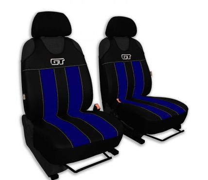 Autopotahy GT kožené, sada pro dvě sedadla, modré