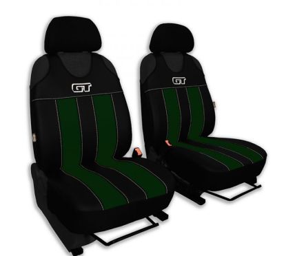 Autopotahy GT kožené, sada pro dvě sedadla, zelené